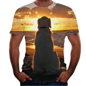 Ropa para hombre de lujo PET DOG DOG 3D Impresión animal Linda Impresión de animales Camisetas para hombres T Shirts Gráfico Menores 100 XXXL / 4XL