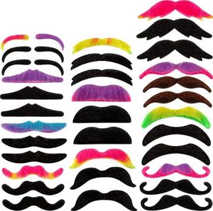 Moustaches auto-adhésives fantaisie, nouveauté, barbe, mascarade, accessoires de photographie de fête, décorations de costumes d'halloween