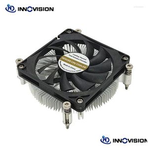 Fans Refrigeraciones Computadora Thin Active CPU Cooler Traje para Intel LGA755 1150 1151 1155 1156 1200 Disipador de calor de aluminio con Cooper Drop Delive Oti93