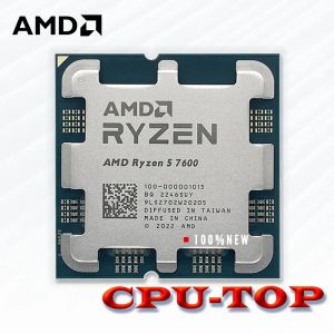 Fans Nouveaux AMD Ryzen 5 7600 R5 7600 3,8 GHz 6 Core 12 Thread Zen4 Processeur CPU PCIE5.0 65W 5NM L3 = 32M DDR5 10000001015 LGA AM5