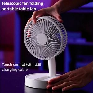 Fans Table fan Foldable Fan with 4 Speeds Timing 3600mAh Battery Operated SB Mini Fan for Bedroom Ioor or Outdoor summer Table fan 230602