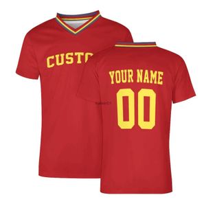 Fans Tops Camisetas Otros artículos deportivos Hombres rojos Jersey de fútbol Camisetas de fútbol Sublimación en blanco Camiseta transpirable personalizada para juego de equipo