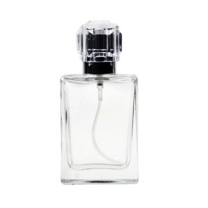 Mode 30ML bouteille de parfum en verre carré cosmétique bouteille vide buse de distribution bouteilles de pulvérisation paquet opp