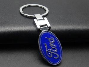 Mode 3D Metal Car Key Rings Keychain Emblem Keble Chain pour Opel Ford Kia BMW Mazda Seat Benz Honda 20KINDS4080517