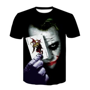 Moda 3D Camiseta impresa Ropa para niños Joker Face Camisetas Payaso Manga corta Cosplay Camiseta Hombre Mujer Tops 220712