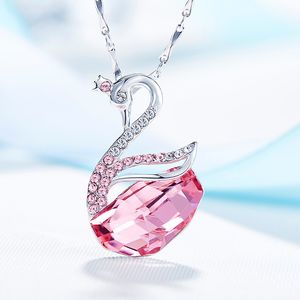 Collier Swan Scole Fashion-5 avec la chaîne de clavicule de fille de Swarovski Crystal Swarovski