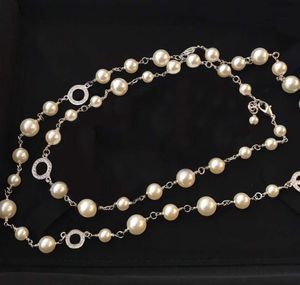 Mode 5C perle chandail chaîne collier de perles pour les femmes parti bijoux de mariage pour la mariée