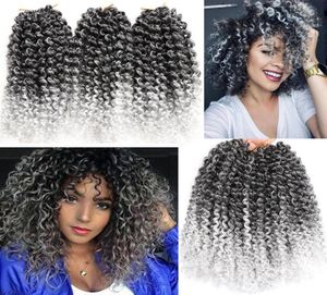 Fashion 8quot marlybob Crochet Hair Extension Marlibob Water Wave Kinky Curly Jerry Curly Traiding Crochet Hair Marley Braid Hai6387519