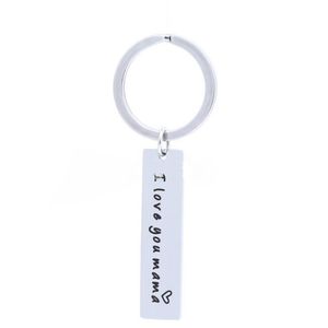 Accessoires de mode en acier inoxydable en acier inoxydable en acier inoxydable carré Charme Charme Pendentif Pendentif personnalisé Key Chain Cadeau