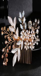 Fashion Austria Crystal Stone Hair Sembs Handmade Wedding Hairpins Femme Femmes Hair Bijoux Clips Colorful Bridal Accessoires JCH0391579680