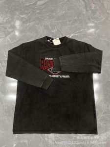 Fashion bale 2022ss T-shirt brodé Black Owens T-shirts surdimensionnés de haute qualité en coton de luxe Top Tshirt pour hommes vêtements de mode