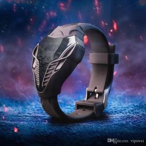 Montre numérique LED pour hommes de couleur noir et blanc, cadran triangulaire Cobra, montres de sport en silicone, montres-bracelets tactiques pour enfants, cadeau du nouvel an