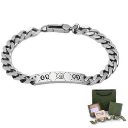 Bracelets de mode pour hommes, bracelet dégradé, unisexe, de styliste, bijoux en titane et acier inoxydable, chaîne classique pour femmes