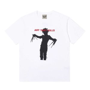 T-shirt à manches courtes pour hommes et femmes, ample, en coton imprimé, marque de mode, art qui tue, dessin animé