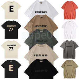 Marca de moda para hombres Tamisa Patrón de letra pegada Patrón de manga corta Camiseta suelta Camiseta High Street Pareja Top S-XL313s