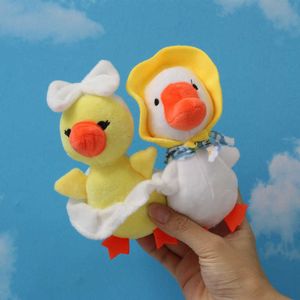 Mode Dessin Animé En Peluche Arc Jaune Canard Porte-clés Fille Sac Charme Porte-clés Pendentif Couple Mignon Canard Jouet Enfants Cadeau Porte-clés Bijoux G1019