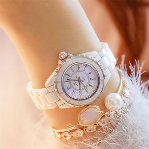 Fashion Ceramic WatchBand Waterproof-Wrists Montre à la marque Top Brand Luxury Dames Watch Women Quartz Vintage Women Watches 211228 278V