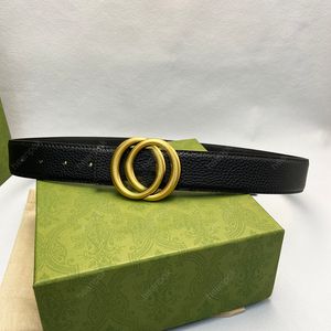 Cinturones de diseñador para hombre clásico de moda para mujer para hombre de cuero genuino letra informal oro liso G hebilla cinturón ancho 3,4 cm Cintura Ceintures 2023