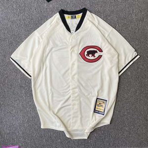 Ropa de moda Ropa deportiva Tops Rock Camisetas de hip hop Camisetas Hiphop americano Camiseta de béisbol con cuello grande y pequeño con cárdigan bordado camiseta de baile callejero de gran tamaño