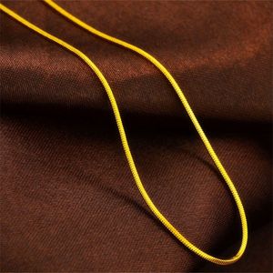 Collar de oro chapado en cobre de moda cadena de hueso de serpiente cadena de serpiente redonda collar de cadena profesional