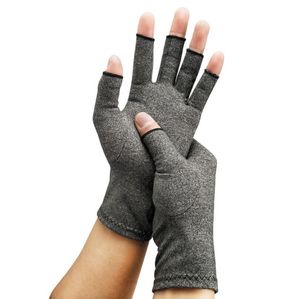 Guantes elásticos de algodón para aliviar el dolor en las manos, guantes de compresión con dedos abiertos para terapia