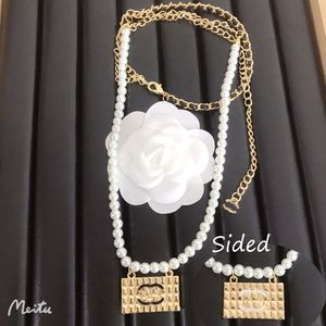 Moda Cristal Perla Carta Collares pendientes Cadena Joyería de oro de 18 quilates Diseñador de marca Regalos Collar con dijes Familia Pareja Amor Gargantilla Joyería de diseño clásico 12 estilos