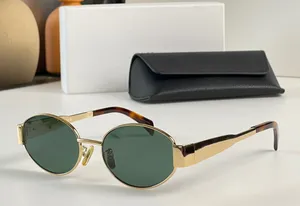 Diseñador de moda 4S235 para hombre mujer gafas de sol clásico vintage metal pequeño marco forma redonda gafas al aire libre moderno estilo versátil protección UV viene con estuche