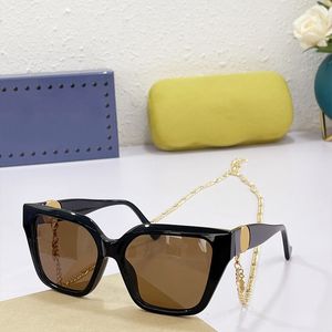 Des lunettes de soleil de créateur de mode Cat Associés à des chaînes de métal de luxe exquises avec un démontage sans couture G1023 Lunettes de soleil de luxe pour femmes UV400