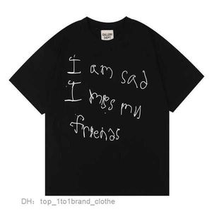 Diseñador de moda Ropa Galleryes Depts Tees Camiseta i Am Sad Miss My Friends Impreso Camiseta de manga corta X4h0 Yr7j YR7J