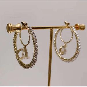 Diseñador de moda Pendientes de plata dorada para mujer Marca de moda Doble letra Geométrica Pendiente de anillo grande Pendientes de diseñador Joyería de boda al por mayor