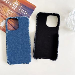 Étuis de téléphone de créateur de mode pour iphone 15 15Pro 15plus 14 14pro 13pro 13 12 pro max Denim Design imprimé housse de téléphone portable de luxe