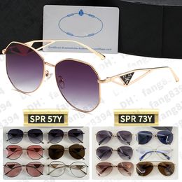 Créateur de mode PPDDA Lunettes de soleil de plage extérieure Nouvelles lunettes de soleil classiques Goggles pour hommes et femmes avec SY 57 73 Triangle Signature