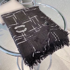 Écharpe de créateur de modeÉcharpe femmeÉcharpe en laine et cachemireDesign noir et blancDoux pour les voyages à la maison
