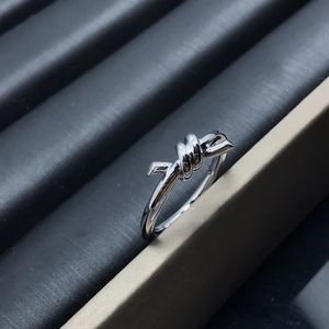 Diseñador de moda Anillos de plata esterlina joyería mujer hombre Pareja Amante Anillo de bodas anillo de compromiso anillos de compromiso fiesta de cumpleaños bueno agradable