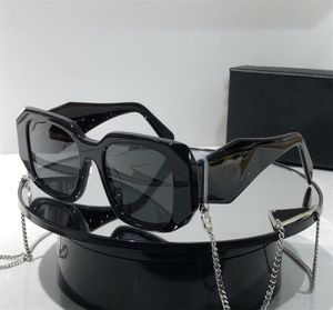 Diseñador de moda Mujer Gafas de sol 17WF Placa Cuadrada Correa de cadena de metal Gafas Forma geométrica Diseño de corte Estilo único Top Qual1446502