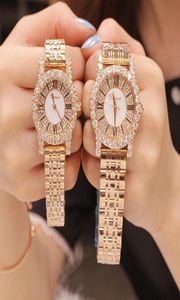 Diseñadores de moda Elegant Girls Time Limited Big S Wristwatch for Women Watch Full Diamond 2 tamaños Bracelet Quartz Waterproof 8788258