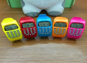 Calculatrice numérique de mode avec fonction de montre LED sport décontracté en Silicone pour enfants calcul multifonction 1551296