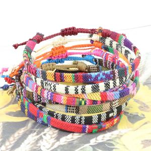 Bracelets de cheville en tissu, couleurs d'éléments ethniques à la mode, Style népal classique, accessoires de pied, corde, taille 18-36CM, Style mixte