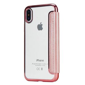 Fashion Flip Cover Case iPhone Case Téléphone pour iPhone 15 14 11 13 Pro Max XR XR XS Max 12 Carte Insertion Pink Ultra Thin Electroplated TPU Leather Case