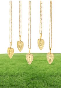 Fashion Gold Chaped Heart Alphabeto Collar inicial para mujeres Collar de letra Joyería51228167352739