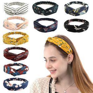 Diademas de moda Floral Girls Hairband Bow Knot Head Bands Ancho Bebé Turbante Recién nacido Headwear Accesorios para el cabello 84 colores Opcional BT6626