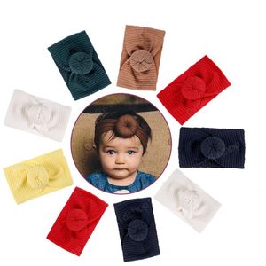 Mode infantile enfant en bas âge tricot bandeau doux élastique large côté bandes de cheveux enfants nouveau-né chapeaux enfant anniversaire accessoiriser cadeaux