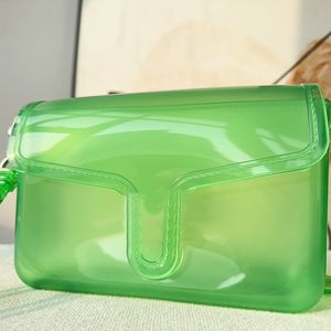 Mode Gelée Sac Designer Sac Femmes Transparent Sac De Luxe Clair Pvc Messenger Plage Fourre-Tout Sac À Bandoulière Jelly Pochettes Sac À Main Femme Bandoulier Portefeuille Bourse