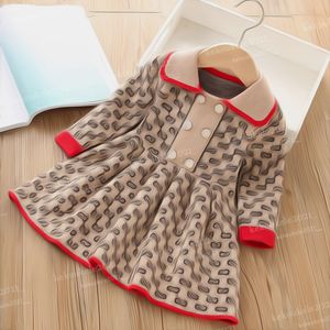 Robe en tricot à manches longues pour filles, pull de princesse à la mode, vêtements pour bébés, nouvelle collection automne