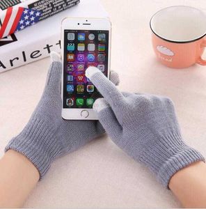 Mode tricot laine gants chauds écran tactile gant hiver acrylique gants pour téléphone portable cyclisme gants de sport cadeau de noël