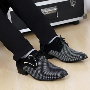 Moda con cordones patchwork zapatos de diseñador para hombre nuevos zapatos casuales para hombres zapatos de vestir de estilo británico para hombres de talla grande 39-48