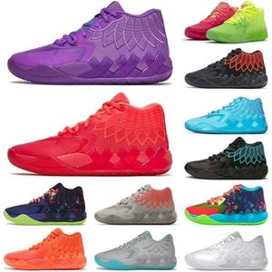 Moda LaMelos Ball MB.01 Zapatillas de baloncesto para hombre Tamaño grande 12 No de aquí Red Blast Be You Buzz City Galaxy UFO Zapatillas deportivas Gato púrpura Calidad superior 40-46