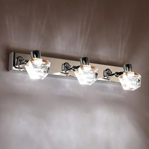 Lámpara LED de pared de cristal con burbujas para baño, espejo contemporáneo, luces frontales para baño, apliques para tocador