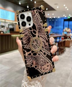 Fashion Leopard Print Phone Cas pour iPhone 14 14pro13 12 11pro x xs max xr Catcher de rêve peint Galaxy S23 S22 S21 Note 20 10 L2377803