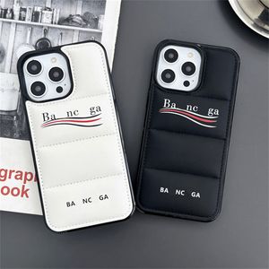 Coque de téléphone avec lettres de mode, étui de styliste pour IPhone 15 Pro Max 14 13 12 11 Xr, doudoune Design, coque de téléphone pour Couple